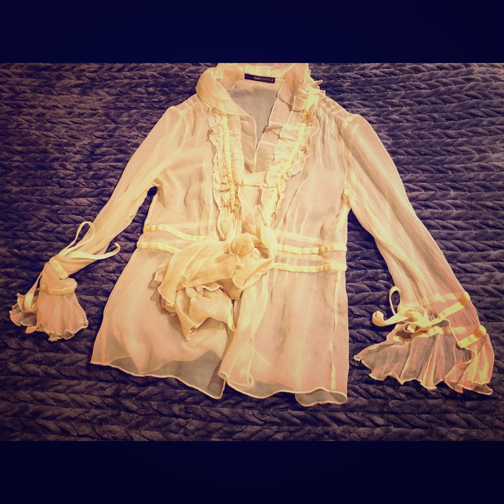 Super Pretty see-thru long sleeve blouse